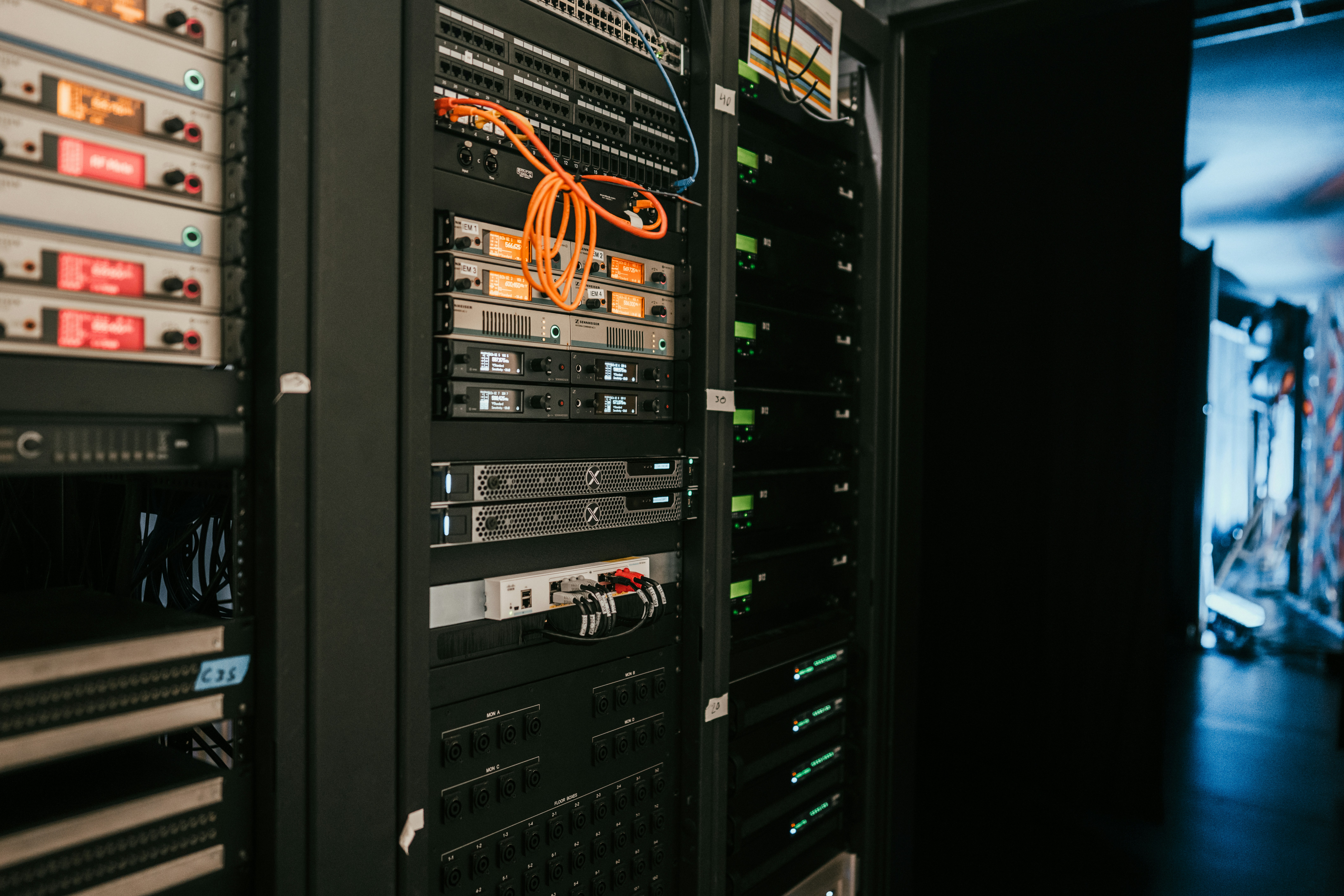 Rack di un server